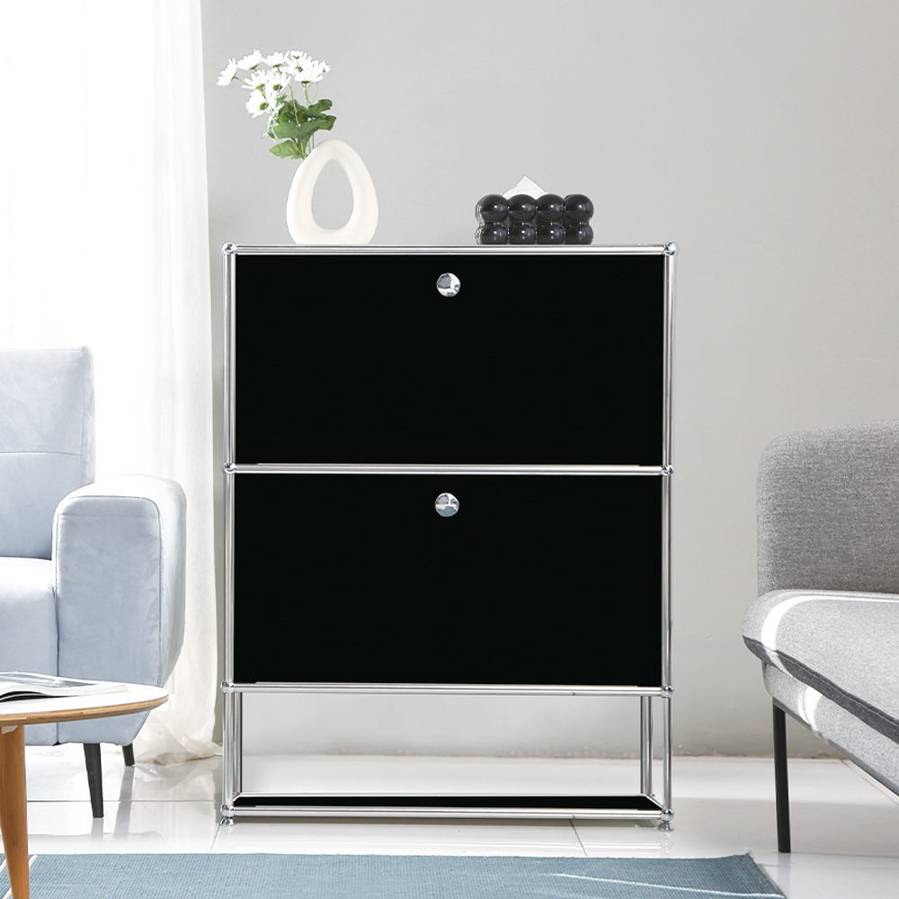 이가페 미드센츄리 모듈거실장 모노 1x3 다운플로어 수납장 770x400x990mm, 3단, 화이트 - 상세 이미지 3