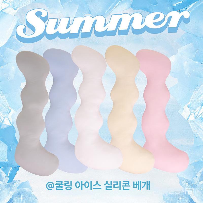 쿨링 바디필로우 아이스 롱베개 여름 바디쿠션 인형베개 시원한 수면쿠션 글레이셔 블루 110cm - 상세 이미지 3