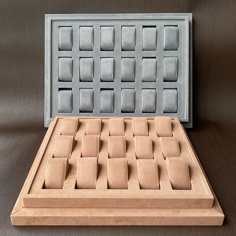 대형 시계 정리함 보관함 워치 케이스 수납함 15구 그레이 15 슬롯 43x36.5x5.4cm - 상세 이미지 2