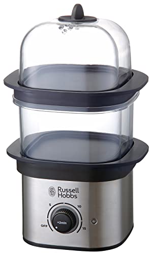 러셀홉스(Russell Hobbs) 전기 찜기 스팀 쿠커 계란 조리기 타이머 포함 실버 3000JP