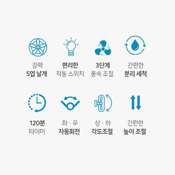 가정용선풍기 거실 침실 저전력 저소음 서큘레이터형 스탠드선풍기 35cm - 상세 이미지 5