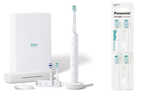 파나소닉(Panasonic) 전동칫솔 돌츠 EW-DP58-W + 치간 피트 브러시(4개입) EW0830-X