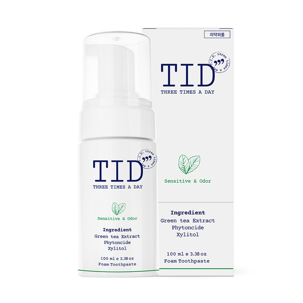 티드클린 케어 입냄새 충치예방 거품치약 100ml, 2개 - 상품 이미지