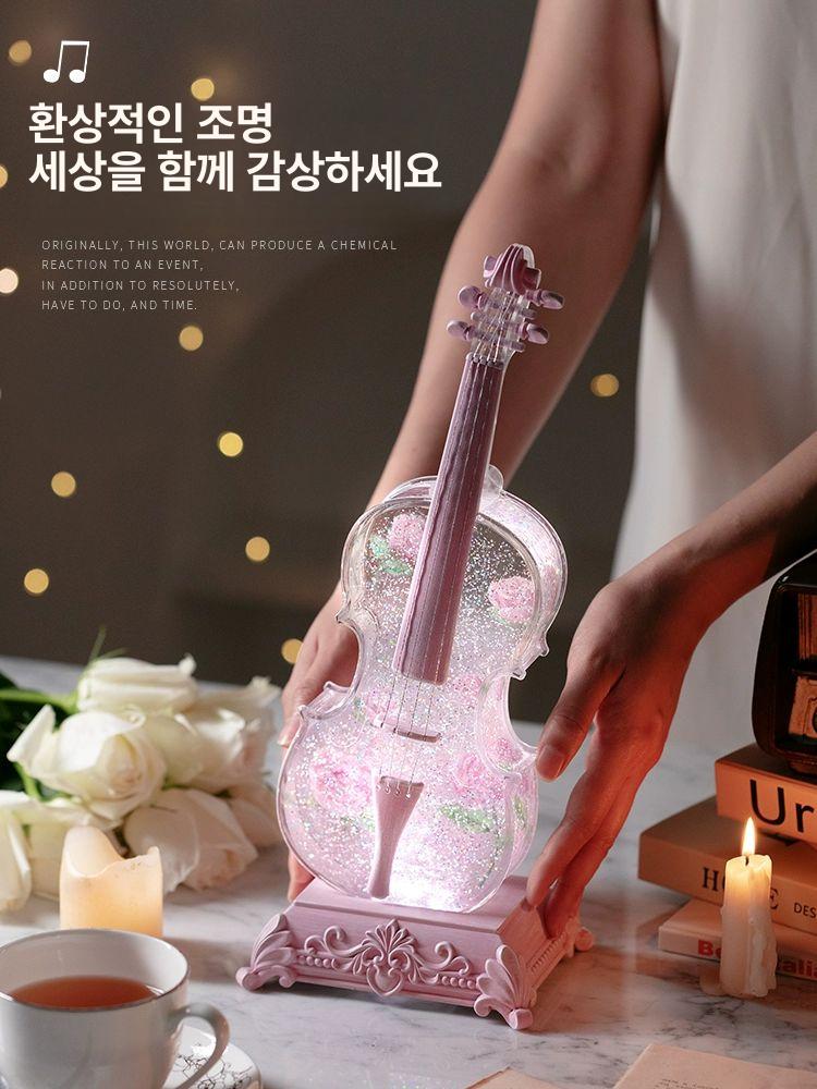 오르골 무드등 눈사람 대형 움직이는 소품 인테리어 기차 발레 걸 스타일 - 상세 이미지 3