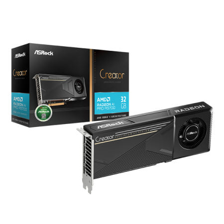 ASRock 라데온 AI PRO R9700 Creator D6 32GB 대원씨티에스 그래픽카드