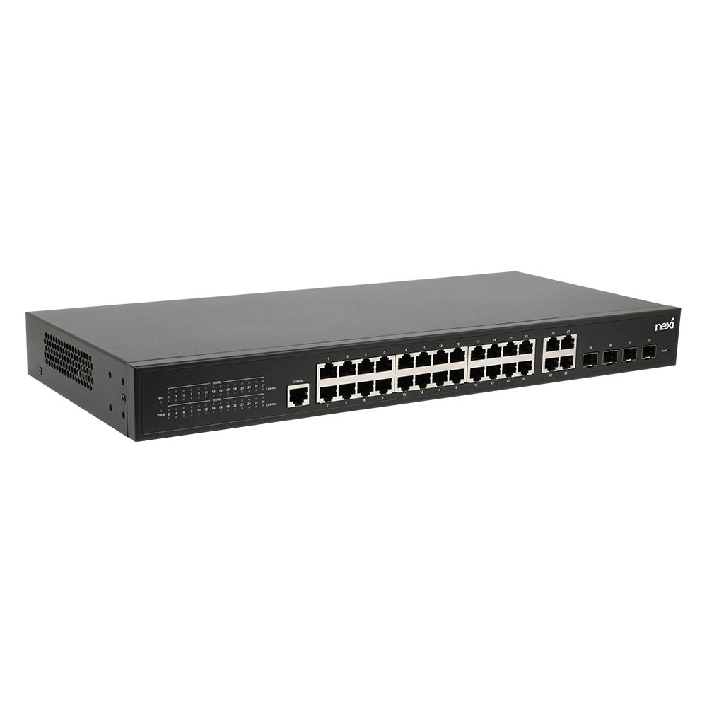 넥시 24포트+4UTP 4SFP 콤보포트 L2 관리형 기가비트 스위칭허브 NX-SG3028FC-L2 NX1577 - 상세 이미지 3