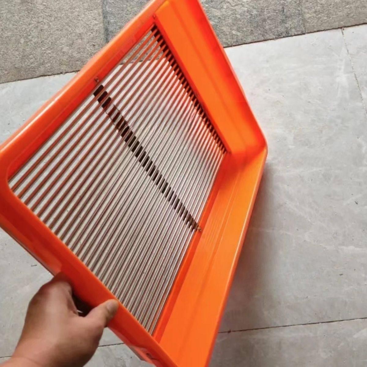 과일 열매 스테인레스 바구니 크기별 선별 채반 물고기 3.0cm 간격 색상 랜덤 메모 - 상품 이미지