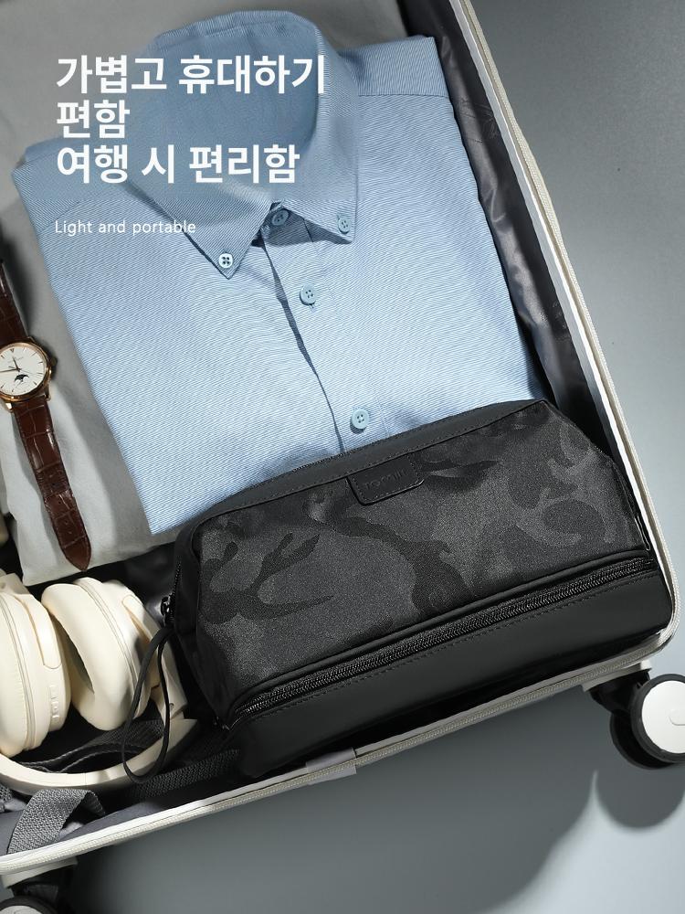 남자 세면 파우치 목욕 가방 사우나 남성 여행용 그레이 브리티시 스탠다드 그레이 - 상세 이미지 4