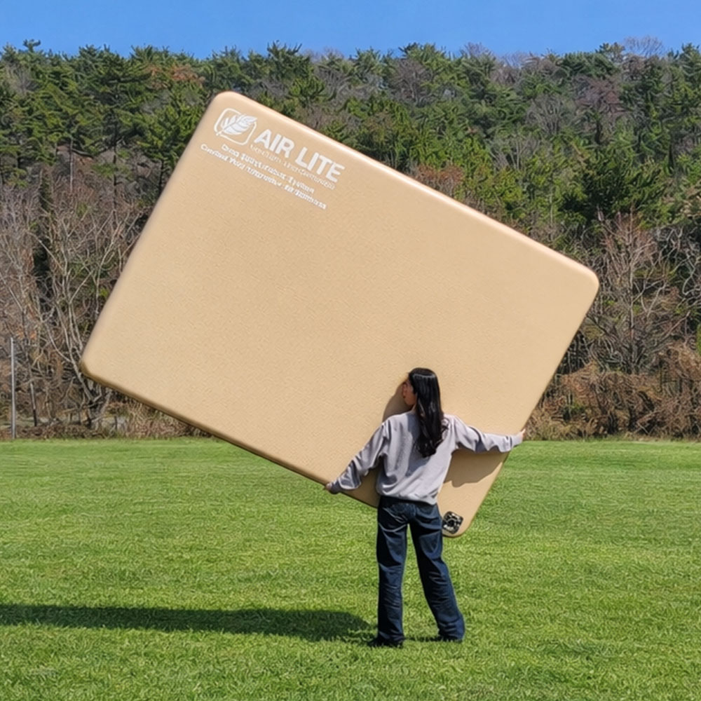 캠프웍스 경량 에어매트 캠핑 매트 260x200cm, 12cm, 베이지코코넛 제품 이미지