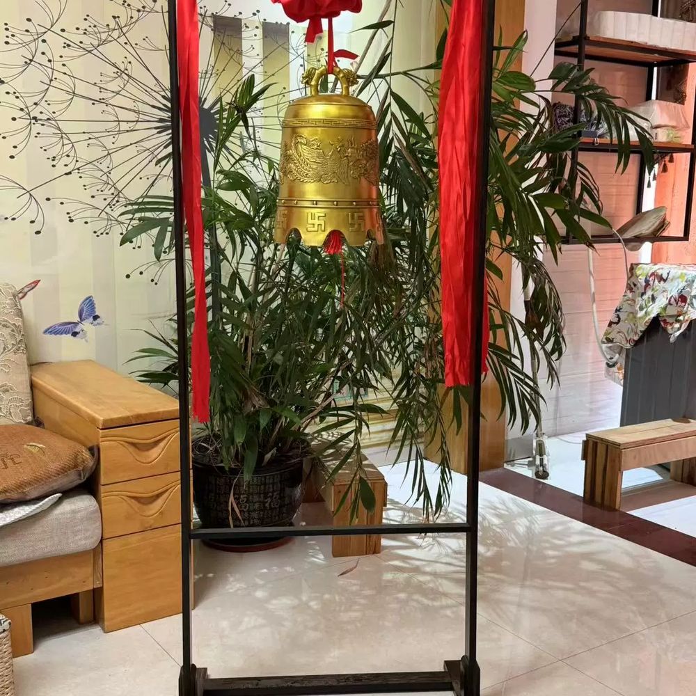 징 풍물 행사 공연용 악기 A. 일반 모델+징 32CM+큰 꽃+높이 1.4미터 너비 60 - 상품 이미지