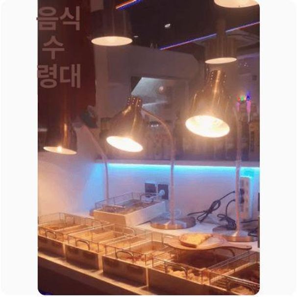 음식 워머기 푸드 실버 레스토랑 업소용 보온 램프 뷔페 레드앤티크 단일 헤드 버튼 스위치 국내형 플랫 플러그 - 상세 이미지 2