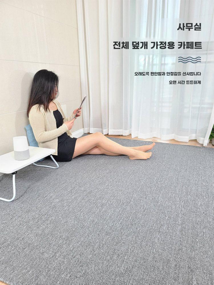 사무실 대형 바닥 카펫 방염 촬영용 배경 매트 재단형 스모크 그레이 1x1m - 상세 이미지 3