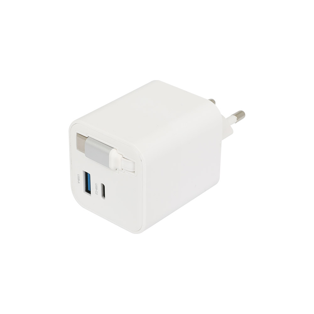 넥시 65W 3포트 GaN USB PD-PPS 자동 줄감김 C타입 초고속 충전기 NX-WC65W NX1620 - 상세 이미지 2