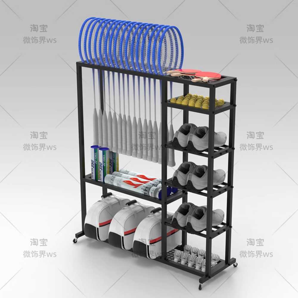 배드민턴 라켓 거치대 철제 디스플레이 용 스탠드 테니스 랙 A - 상세 이미지 4
