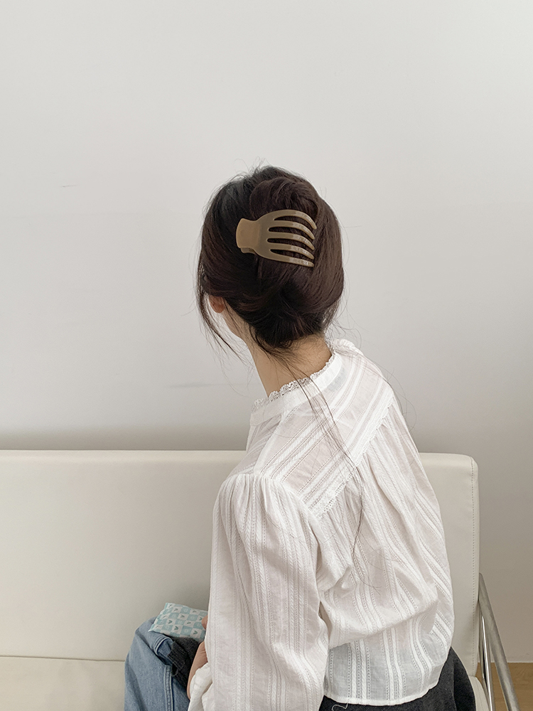 Barrette La France, 브러쉬 와이드 헤어클로 - 올림머리 옆집게핀 프랑스핀 이미지 6