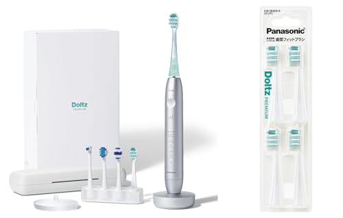 파나소닉(Panasonic) 전동 칫솔 돌츠 최상위 모델 EW-DT88-S + 치간 피트 브러시(4개입) EW0830-X