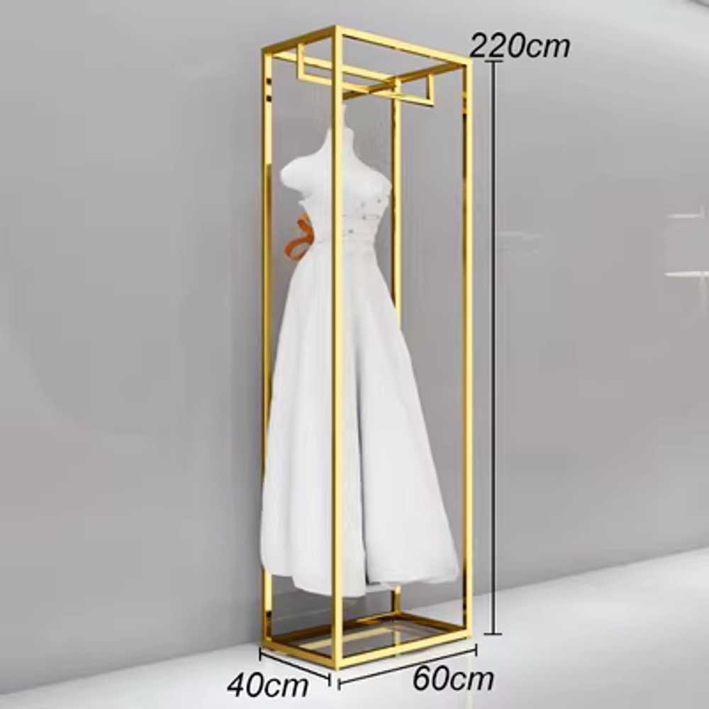 웨딩드레스 행거 한복 디스플레이 골드 스튜디오 랙 60x200cm/선반 미포함 이미지 7