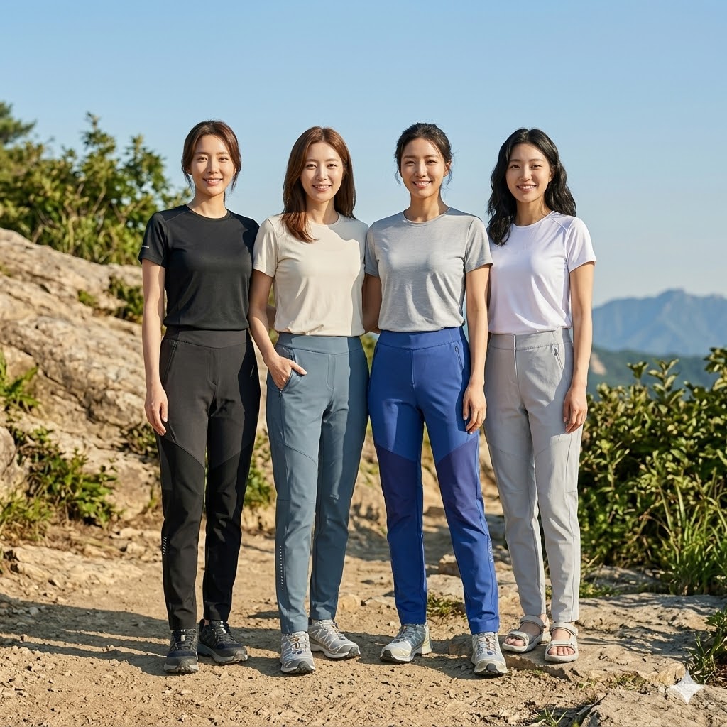 네파 여성 여름 아웃도어 냉감 스판 등산 바지 - 상품 이미지