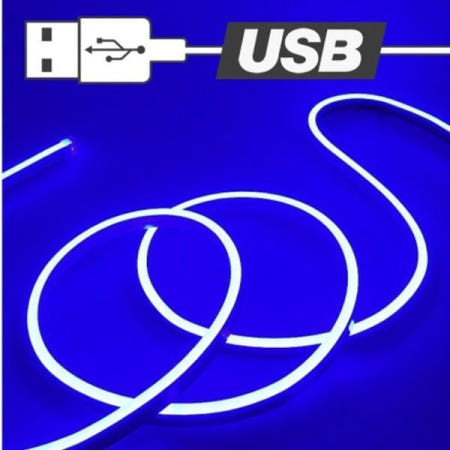 12VLED바 USB전원 실리콘 면발광 무드등 LED바 블루 50cm