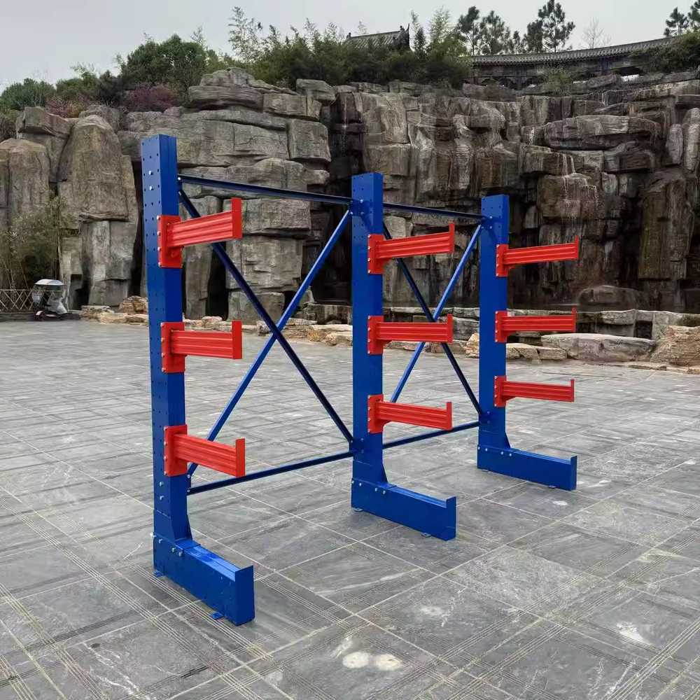 파이프 랙 중장비 자재 공장 철근 지지대 강관 정리대 싱글면 4단/2-3m 적재/단당 600kg 이미지 8