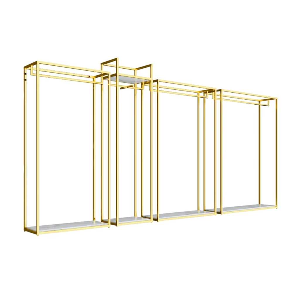 웨딩드레스 행거 한복 디스플레이 골드 스튜디오 랙 60x200cm/선반 미포함 - 상세 이미지 3