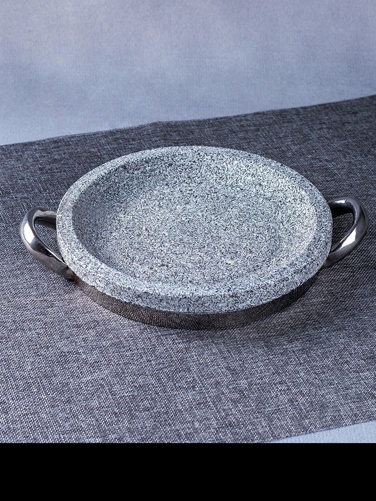 삽겸살 고기돌판 구이용 원형 돌판 맥반석 지름 22cm 높이 4cm 깊이 2cm - 상세 이미지 5