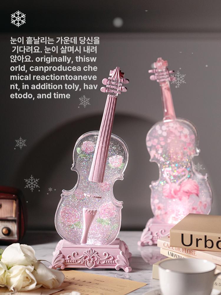 오르골 무드등 눈사람 대형 움직이는 소품 인테리어 기차 발레 걸 스타일 - 상세 이미지 4