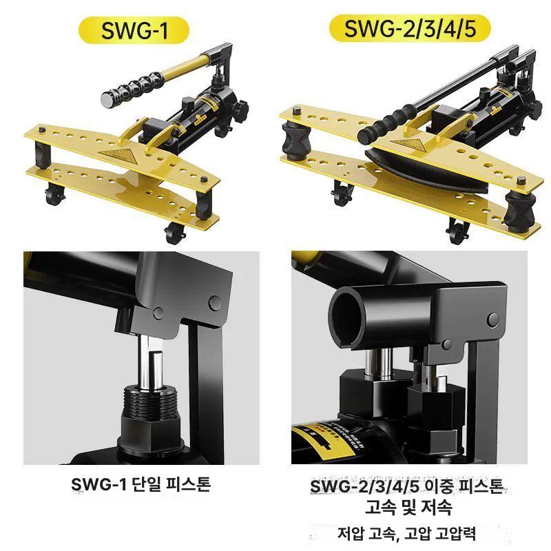 수동 파이프밴딩기 배관 벤더 구리튜브 절곡 수도관 아연 SWG-1 19-34 4개 - 상세 이미지 3