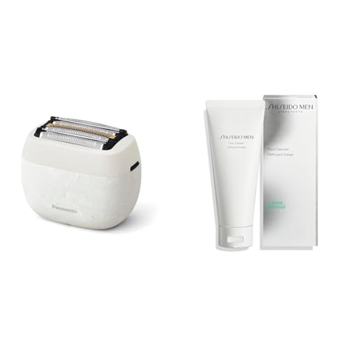 파나소닉(Panasonic) [세트] 람대쉬 팜인 쉐이버 5중날 ES-PV6A-W 및 시세이도 맨 세안제