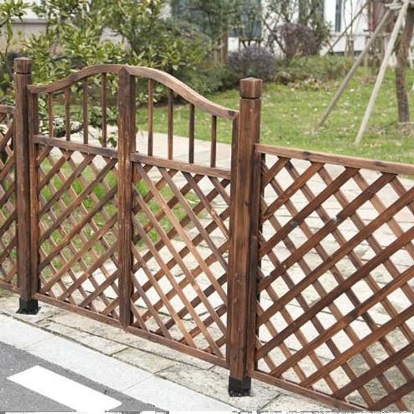 현관문 담장 나무 110cm 별장 테라스 주택 대문 철제 다리 시멘트 바닥용 - 상세 이미지 3