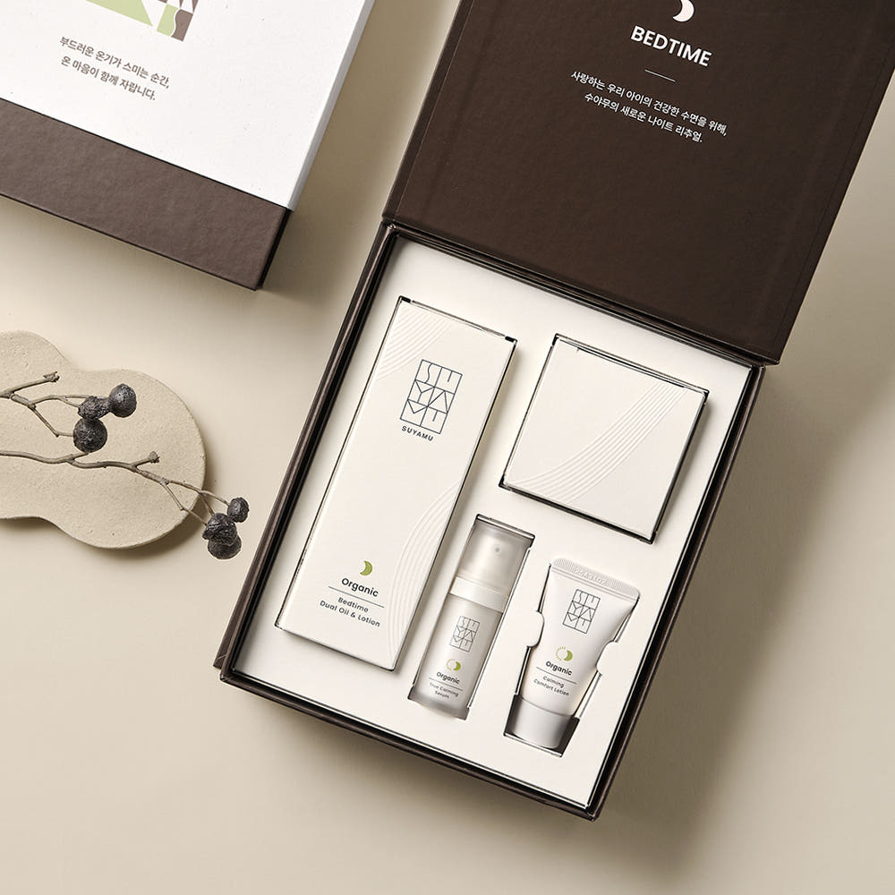 수야무 오가닉 베드타임 세트 (크림 50ml+듀얼 100ml+세럼 10ml+로션 10ml) - 상세 이미지 2