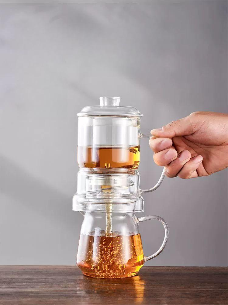 유리 차도구 딤딤섬 티팟 보온 티메이커 인퓨저 투명 + A 301ml~400ml - 상품 이미지