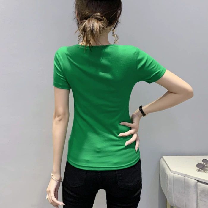 라인 줌바 댄스복상의 방송 에어로빅 라틴 스포츠 댄스옷 살사 그린 L - 상세 이미지 5