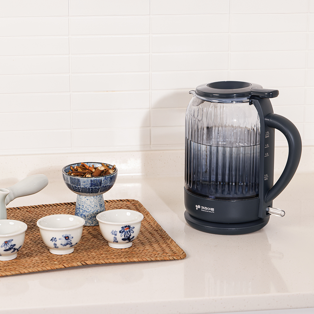 키친아트 유리 전기포트 무선 티포트 커피 글라스 전기주전자