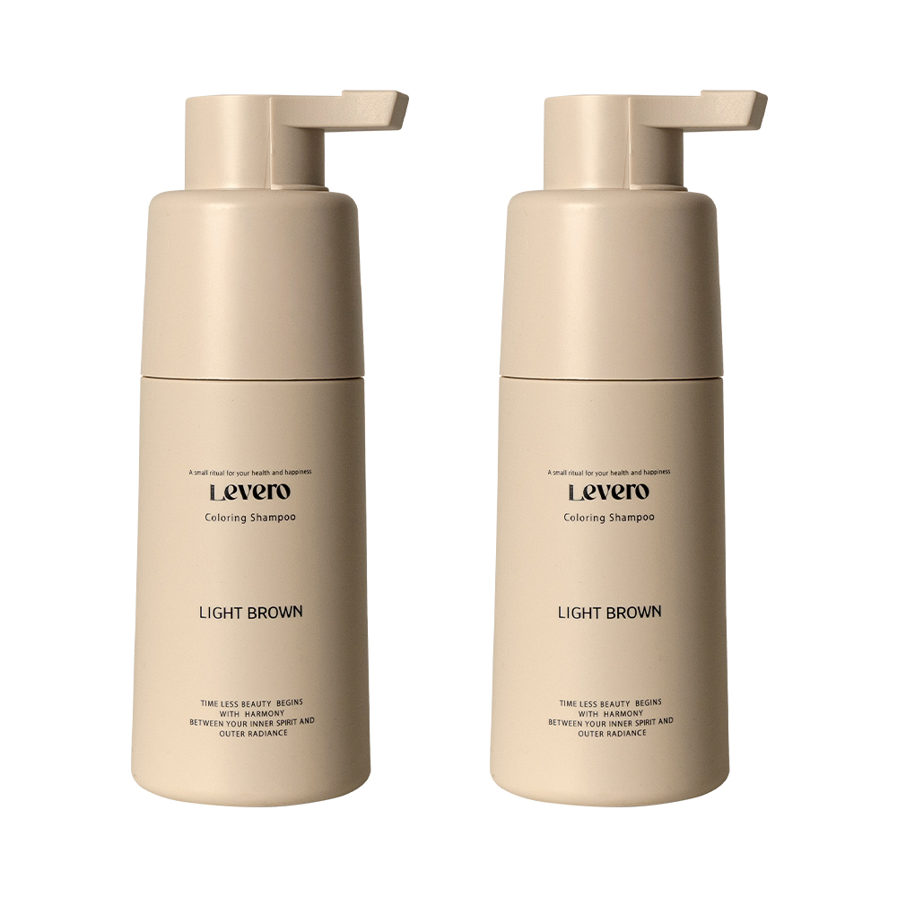 르베로 맥주효모 새치커버 염색샴푸 라이트브라운, 300ml, 2개 - 상품 이미지