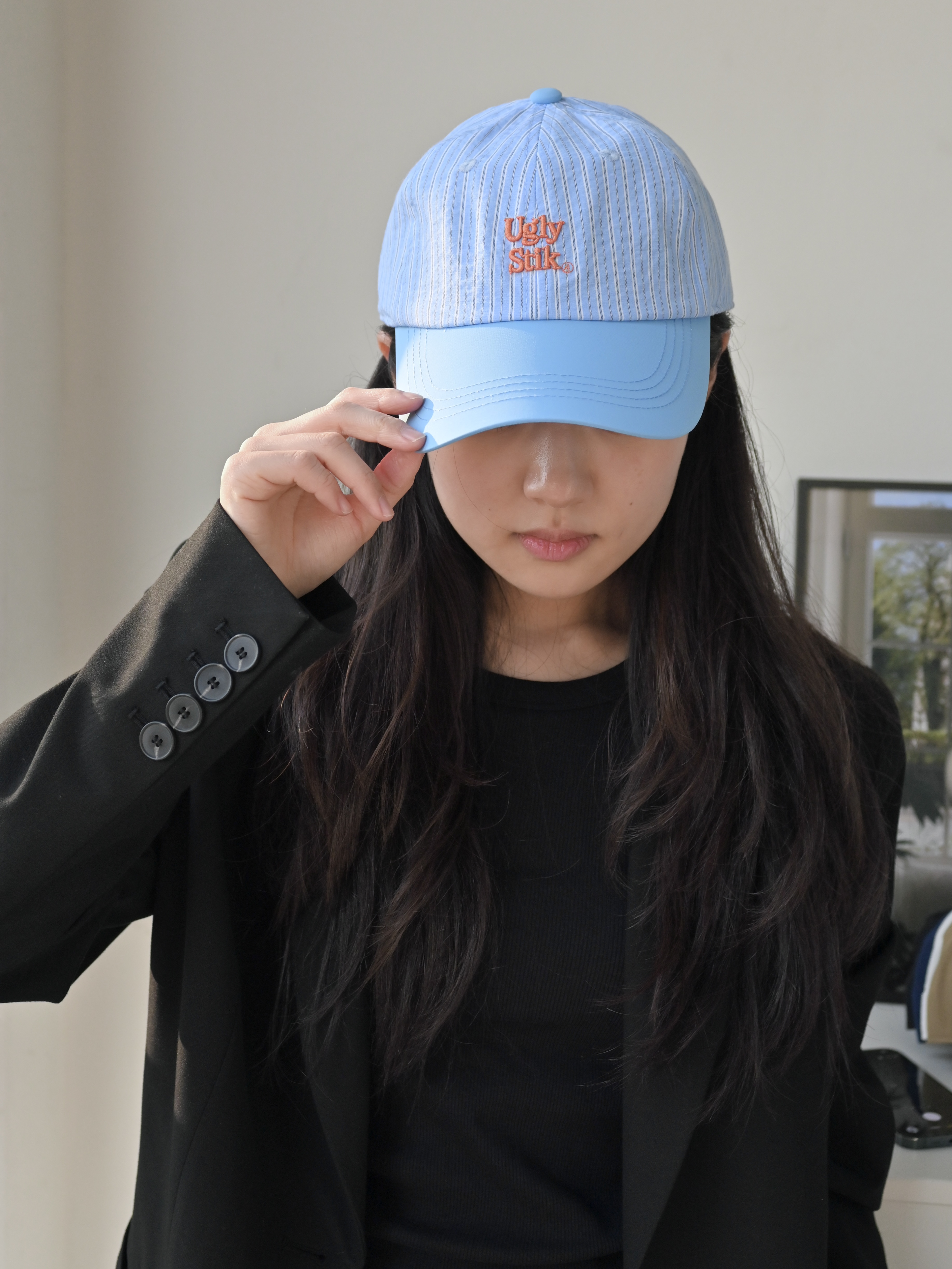 어글리 스트라이프 자수 레터링 바스락 러닝 물놀이 비치볼캡 야구모자 여름 가벼운 얇은 이미지 7
