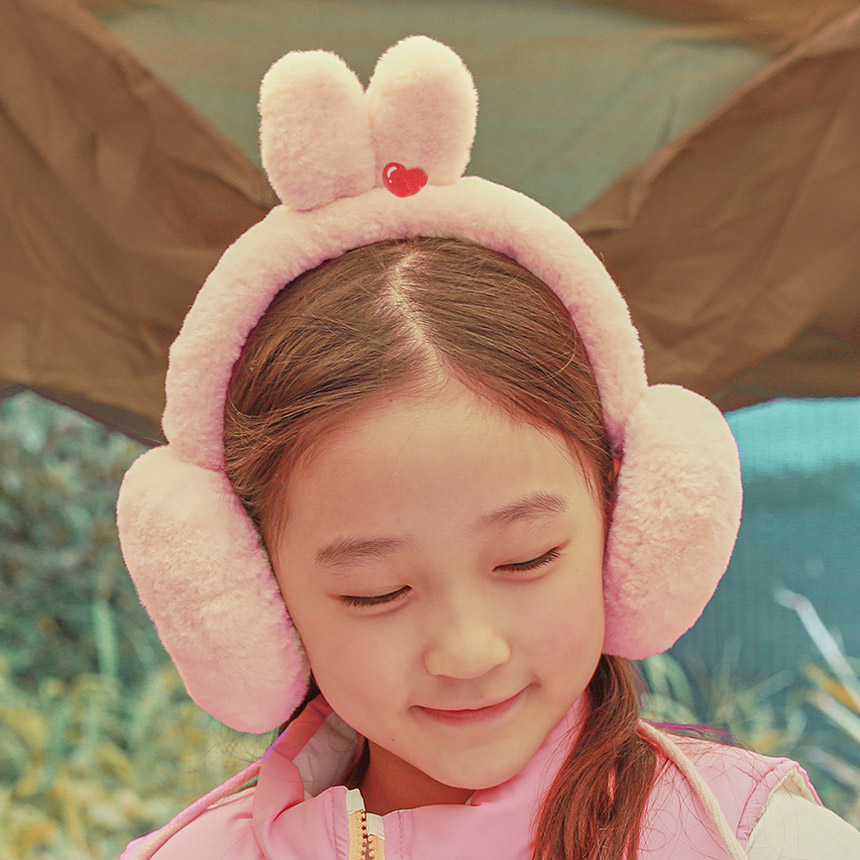 몰랑입체귀마개 유아 어린이 초등 여아 방한 겨울 토끼귀마개 조카 생일선물 - 상세 이미지 3