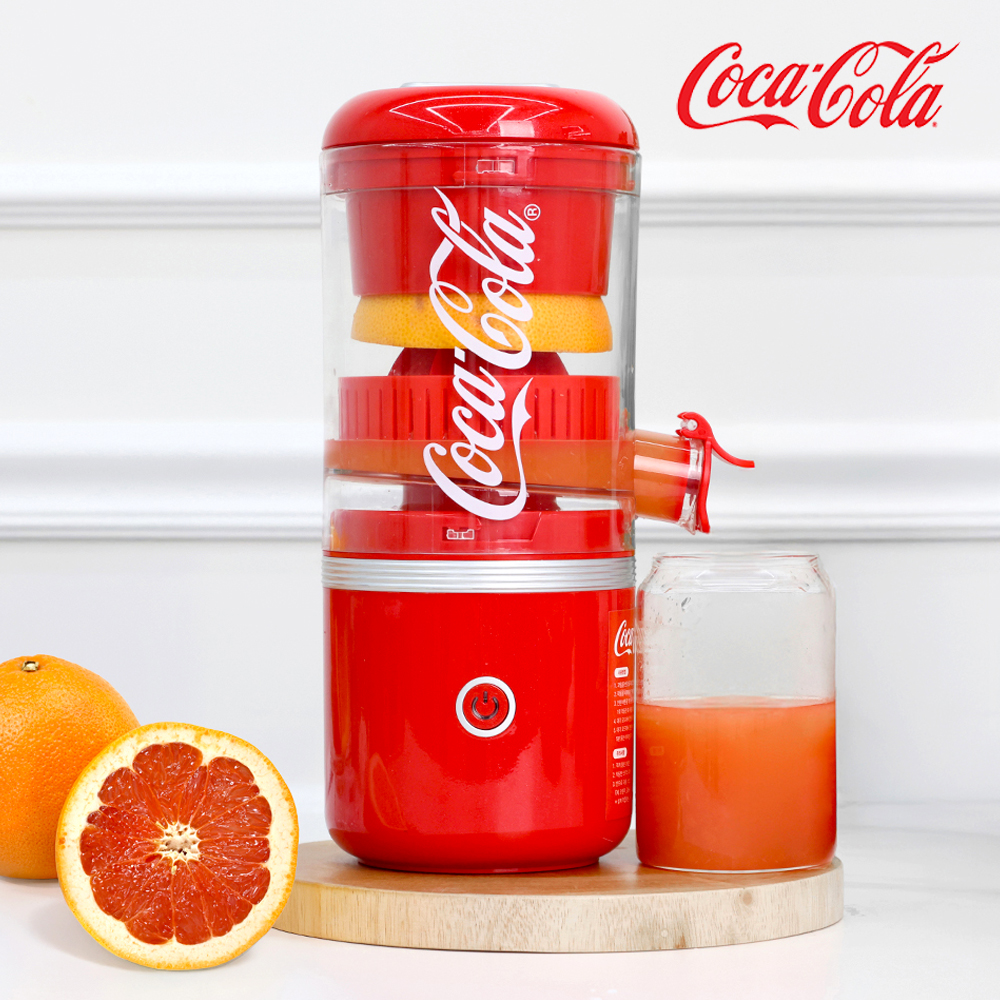 코카콜라 자동 착즙기 주서기 오렌지 레몬 즙짜는기계 스퀴저 무선