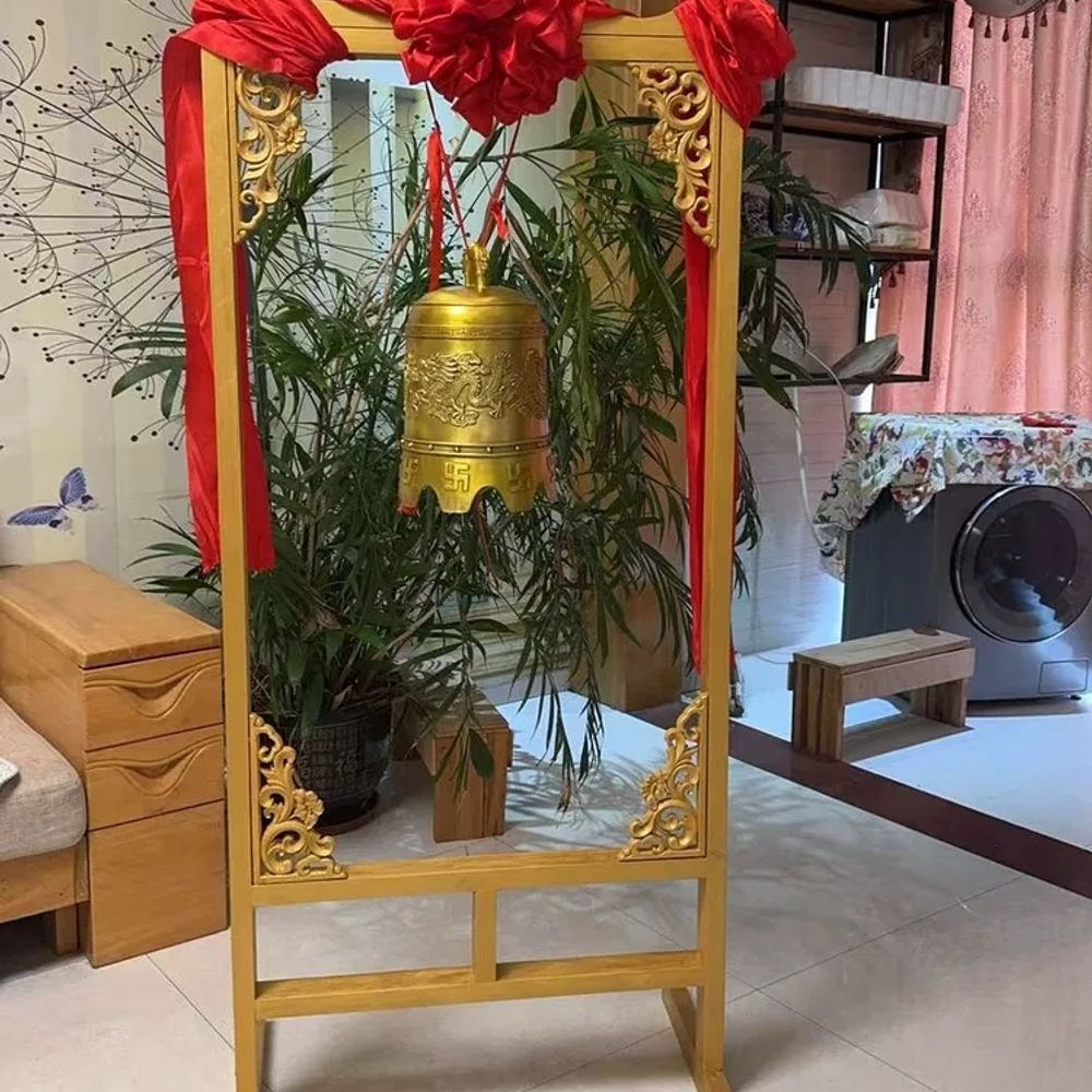 징 풍물 행사 공연용 악기 A. 일반 모델+징 32CM+큰 꽃+높이 1.4미터 너비 60 - 상세 이미지 4