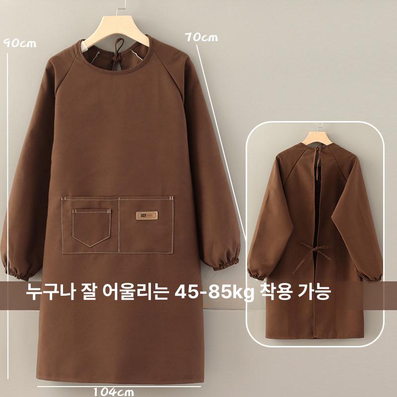 여성용 캔버스 긴팔 주방 작업복 맞춤 로고 인쇄 긴팔 블랙 - 상세 이미지 5