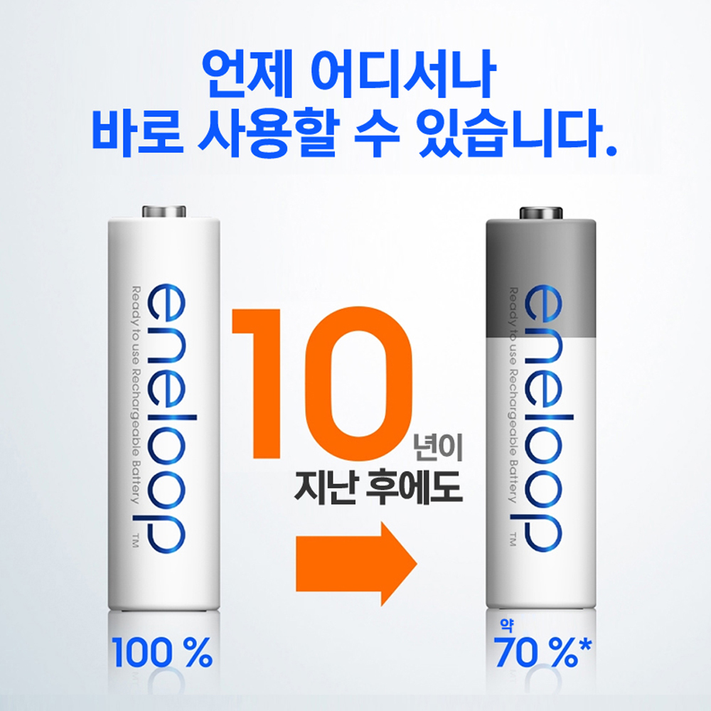 파나소닉 에네루프 스마트 고속 급속 배터리 건전지 충전지 2100회 충전가능 4개세트 - 상세 이미지 5