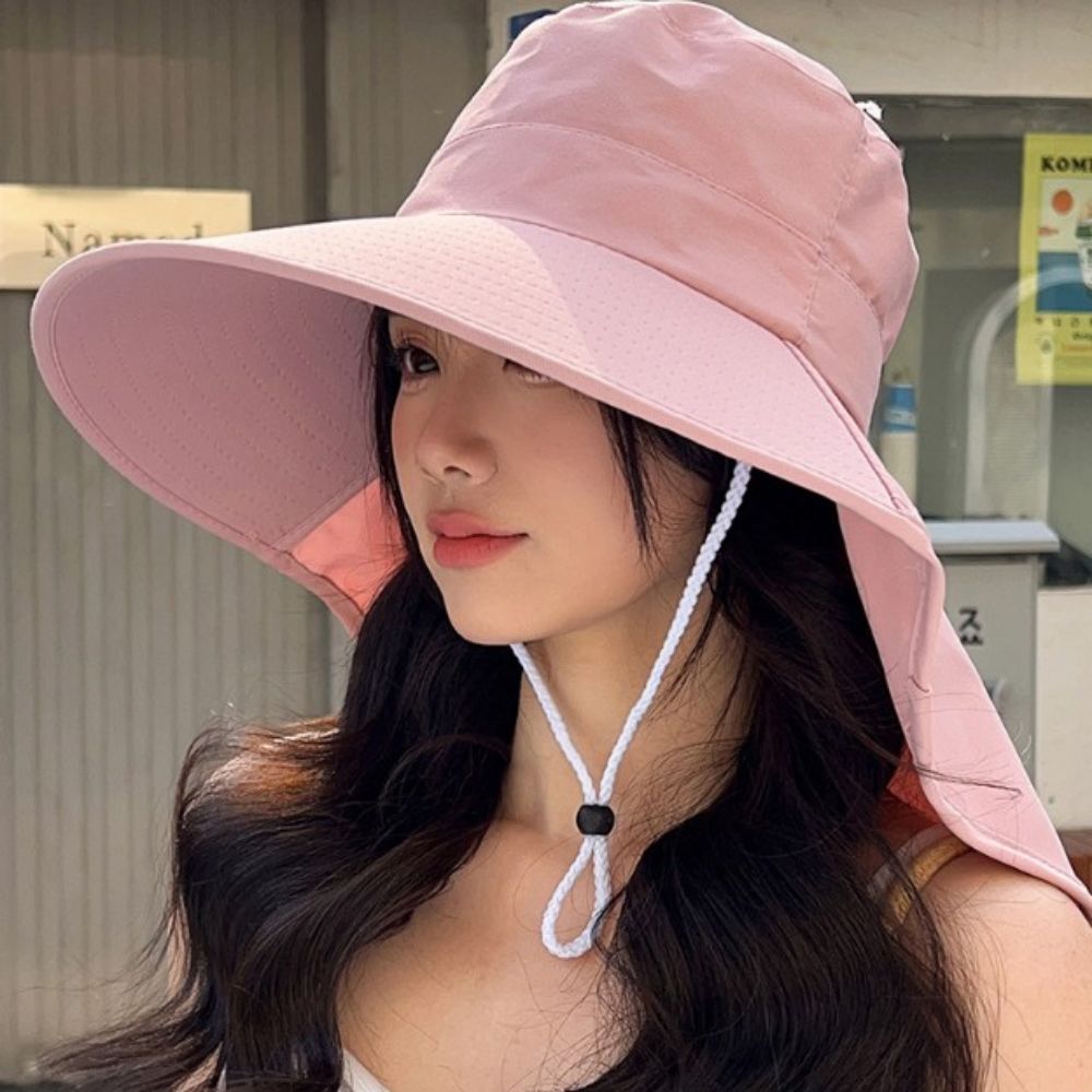 자외선차단버킷햇 넓은챙모자 여성모자 여름 와이드챙 비치 이미지 7
