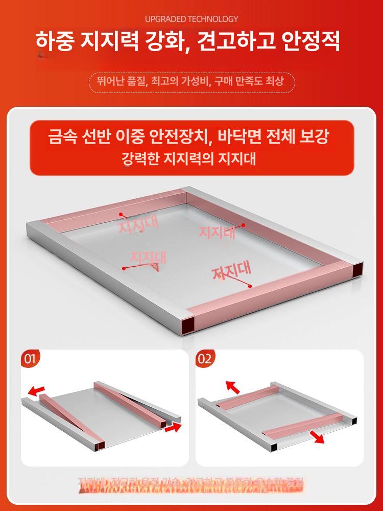 바퀴 받침대 다이 철제 스탠드 선반대 화분 이동식 블랙 대칭 2 바퀴 포함 (행잉) - 상세 이미지 5