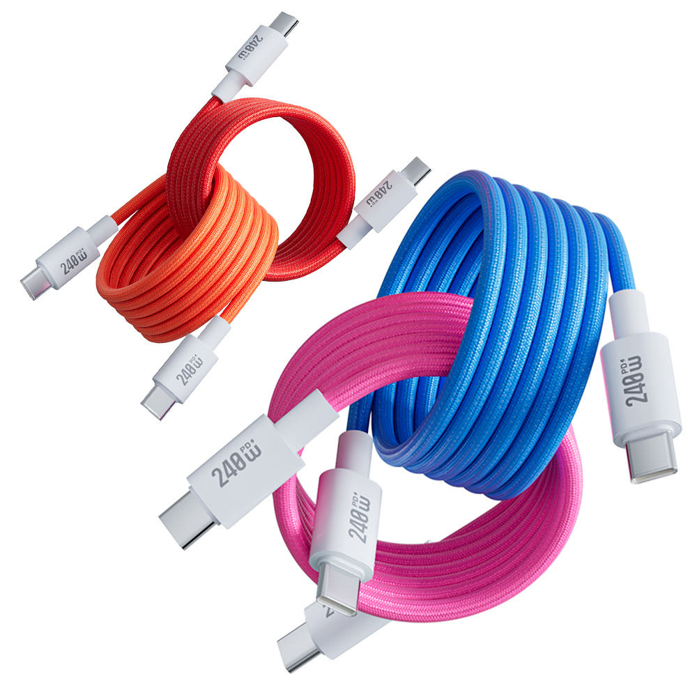 루닉스 마그네틱 우븐케이블 PD 240W CtoC 초고속충전 - 상품 이미지