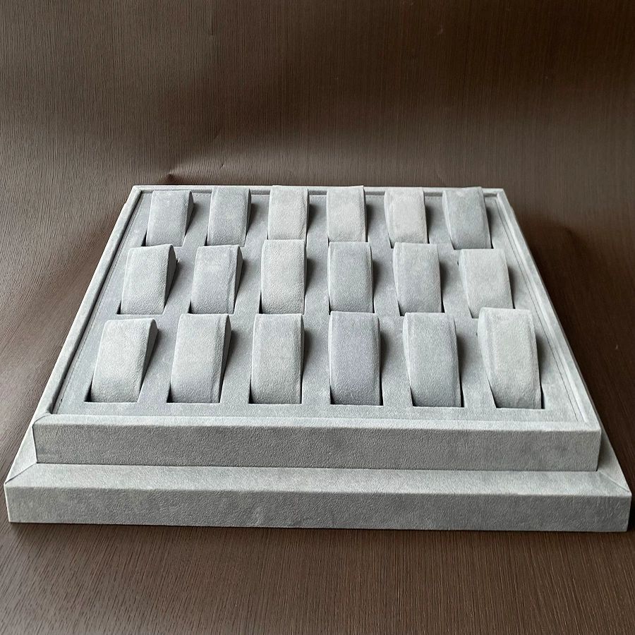 대형 시계 정리함 보관함 워치 케이스 수납함 15구 그레이 15 슬롯 43x36.5x5.4cm - 상세 이미지 3
