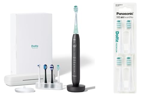 파나소닉(Panasonic) 전동 칫솔 돌츠 최상위 모델 EW-DT88-K + 치간 피트 브러시(4개입) EW0830-X