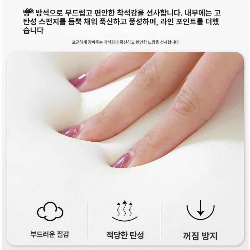 미니 낮은 의자 스툴 등받이 패브릭 베이지옐로우 26cm - 상세 이미지 2