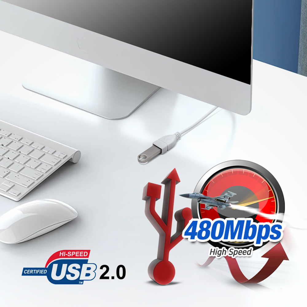USB 2.0 연장 데이터 전송 케이블 480Mbps 암AF 수AM 커넥터 - 상세 이미지 5