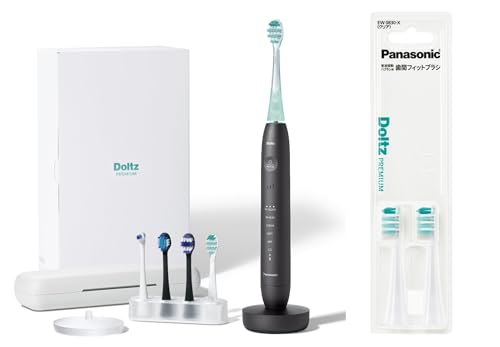 파나소닉(Panasonic) 전동칫솔 돌츠 최상위 모델 EW-DT88-K + 치간 피트 브러시(2개입) EW0830-X