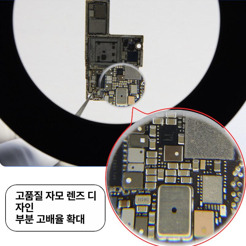책상용 돋보기 작업용 스탠드 확대경 LED 신문 E. 30배 단일거울 - 상세 이미지 3